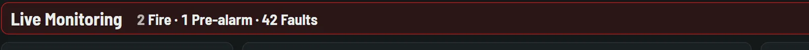 Alarm counts banner